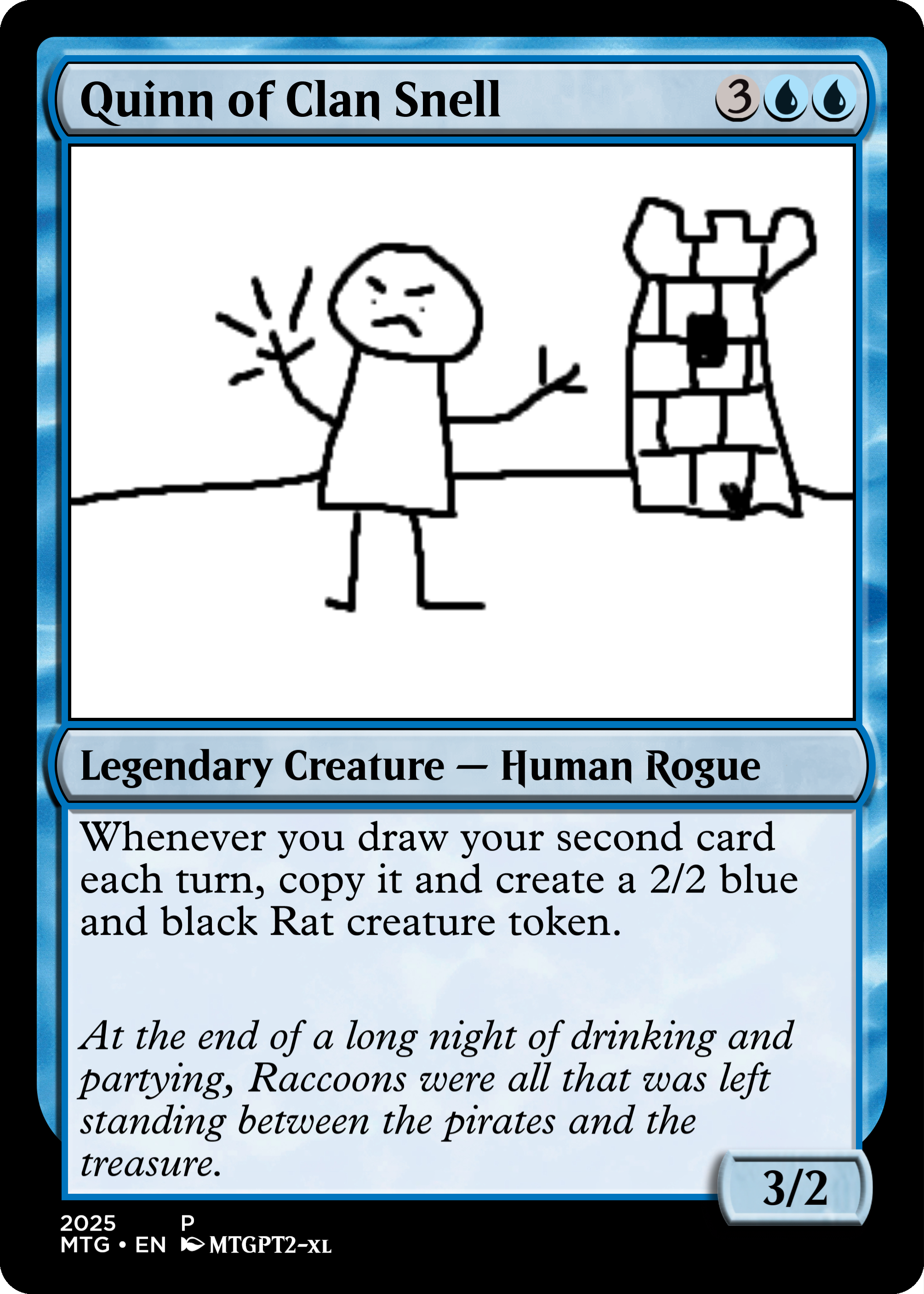 A custom MTG card, Quinn of Clan Snell